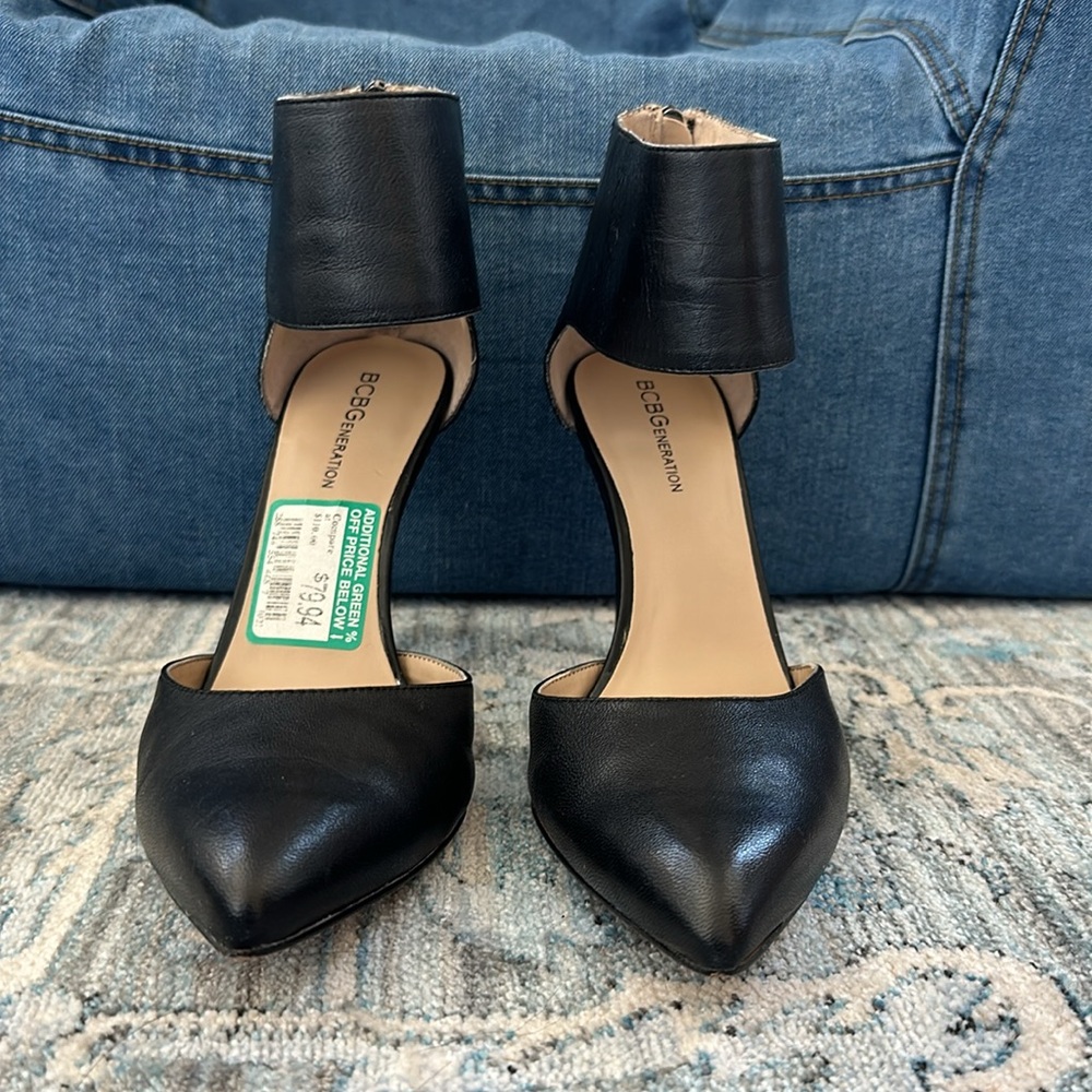 BCBG black stilettos